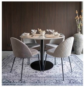 Scaune de dining gri-deschis 2 buc. din catifea Geneve – House Nordic