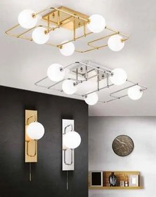 Plafoniera, Lustra aplicata tavan design modern PIPES, copper
