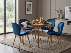 Scaun de masa MANGO VELVET, albastru