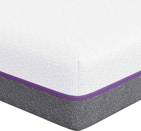 vidaXL Saltea Alb și gri 90 x 190 cm Material Jacquard