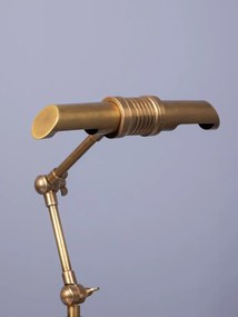 Lampă de birou din alamă antichizată, cu braț articulat, finisaj vintage, 51×30 cm, „Banco"