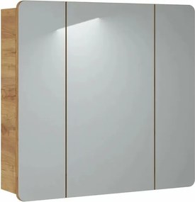 Dulap cu oglinda 80 cm cu 3 usi Comad Aruba stejar Craft