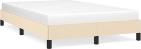 vidaXL Cadru de pat fără saltea cremă 120x190 cm țesătură