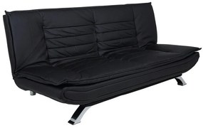 Canapea extensibilă Oakland 270Numărul de locuri: 4, Negru, 91x196x98cm, 42 kg, Picioare: Metal, Lemn: Pin