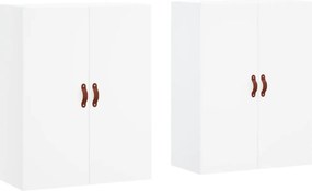 vidaXL Dulapuri cu montaj pe perete, 2 buc, alb, 69,5x34x90 cm