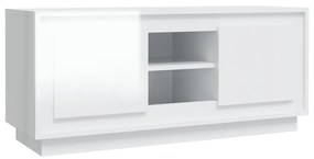 819862 vidaXL Comodă TV, alb extralucios, 102x35x45 cm, lemn prelucrat