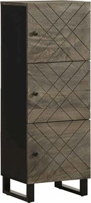 vidaXL Dulap înalt, negru, 40x33x110 cm, lemn masiv de mango