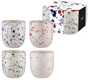 Căni din gresie alb 4 buc. 350 ml Carnival – Ladelle