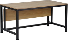 Birou, stejar/negru, 150x80 cm, KILIS NEW