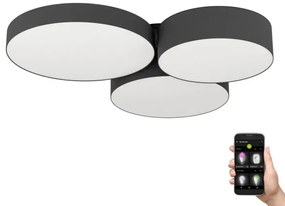 Plafonieră LED RGBW dimabilă Eglo 900853 BARBANO-Z 3xLED/7,5W/230V negru
