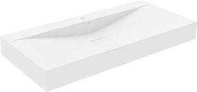 Mexen Poli lavoar de blat din conglomerat 1/O 100 x 48 cm, alb - 23021001