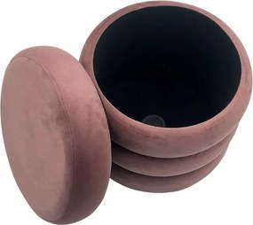 Taburete cu spatiu de depozitare, VOGUE 40cm catifea rose