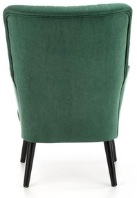 Fotoliu Delgado, verde/negru