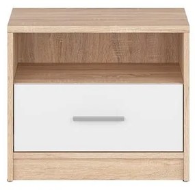 Noptieră Nepo Plus 3 (stejar sonoma + alb) . 1098278