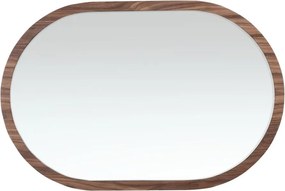 Oglinda decorativa design LUX Oval Walnut