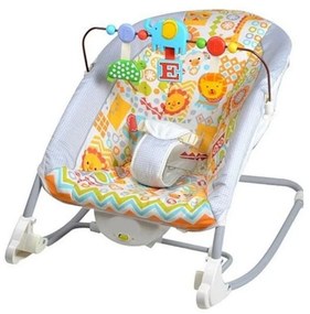 Balansoar cu Vibratii Pentru Copii si Bebe BLUE CARE ™ Elefant, Multifunctional, Cu Jucarii Detasabile, Husa Lavabila, Spatar Reglabil, Pana la 18 Kg