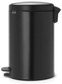 Coș de gunoi negru mat cu pedală din oțel 20 l NewIcon – Brabantia