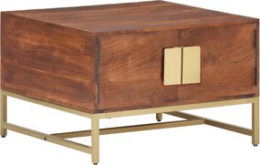vidaXL Măsuță de cafea, maro miere, 67x67x45 cm, lemn masiv acacia