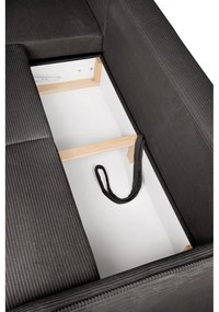 Colțar gri extensibil cu tapițerie din catifea reiată (cu colț pe partea stângă ) Tori – Bonami Selection