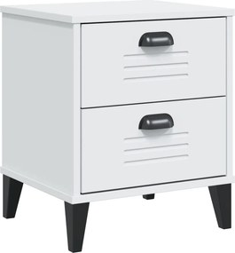 vidaXL Noptieră „VIKEN”, alb, lemn prelucrat