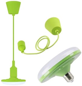 LED Lampa suspendata KIKI 1xE27/10W/230V verde