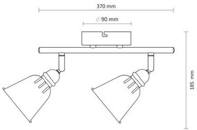 Spot FIONA 2xE14/8W/230V negru