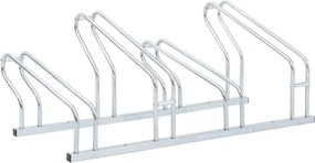 vidaXL Suport de sine stătător pentru 4 biciclete, oțel galvanizat
