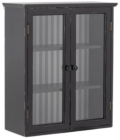 Vitrină neagră din lemn de brad suspendată 51,5x66,5x22,5 cm Hazem – Bloomingville