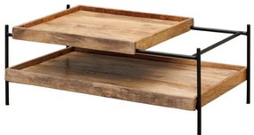 Masuta de cafea, cu blat glisant, din lemn de mango, Modular