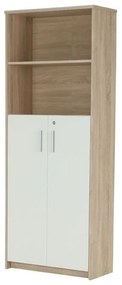 Dulap Birou JOHAN 2 NEW 10 Alb/Stejar Sonoma