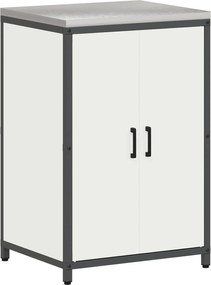 vidaXL Depozitare pentru bucătărie cu raft Alb 60 x 50 x 92 cm Oțel