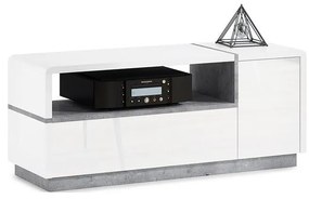 Comodă de televizor FRED alb/gri