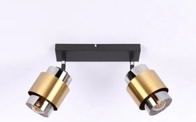 Spot MILLEY 2xE27/40W/230V negru/alamă Globo 15560-2