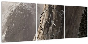 Tablou din valea Yosemite parcul național, SUA (cu ceas) (90x30 cm)