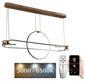 Lustră LED dimabilă pe cablu LED/95W/230V 3000-6500K + telecomandă