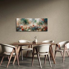 Tablou – Abstracție de câmp cu maci (120x50 cm)