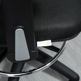 Vinsetto Fauteuil de birou scaun din plasă scaun de birou cu șezut înalt reglabil cu suport de picioare rotativ la 360 ° | Aosom Romania