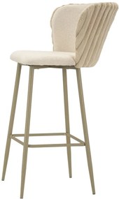 Mauro Ferretti Scaun De Bar Alaska -B- Crem Set 2 Bucăți Cm 55X58X106 (Înălțime Scaun Cm 77) | Aosom Romania