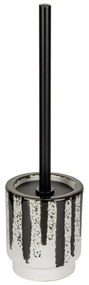 Perie de WC alb-negru din ceramică Subiza – Wenko