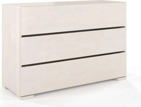 Comodă lemn masiv TerraCraft Fag 3 sertare, 120 × 45 × 81 cm - Natural