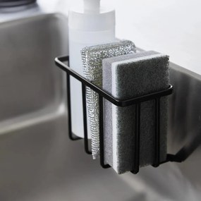 Suport pentru accesorii de spălat negru autoadeziv din metal Film Hook – YAMAZAKI