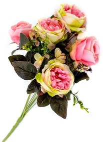 Trandafiri roz artificiali DANIELLE, 45cm