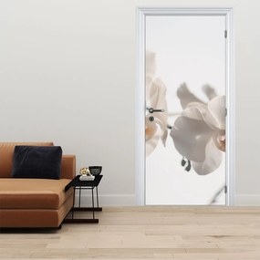 Fototapet pentru ușă - Orhideia albă (95x205cm)