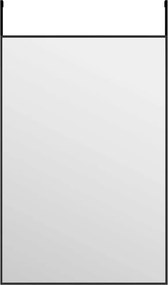vidaXL Oglindă pentru ușă, negru, 40x60 cm, sticlă și aluminiu