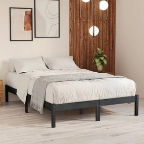 810029 vidaXL Cadru de pat, gri, 160x200 cm, lemn masiv de pin
