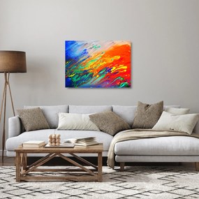 Tablou pe sticlă - Abstract colorat (70x50 cm)
