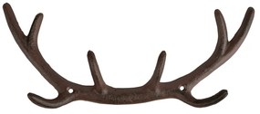 Cuier de perete maro din metal Antlers – Esschert Design