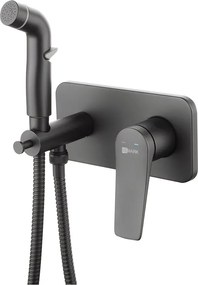 Dus igienic cu baterie Lemark Bronx baterie incastrata negru mat