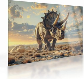 Tablou pe sticlă - Triceratops (70x50 cm)