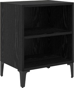 vidaXL Dulap de noapte Stejar Negru 40 x 30 x 50 cm Lemn compozit